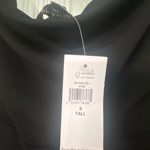 Strapless slinky black dress